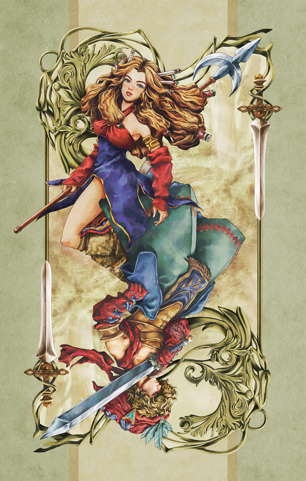 Paola Tuazon - 聖剣伝説 Seiken Densetsu: Legend of Mana - Heroine Female Character Fanart PS1 JRPG Game